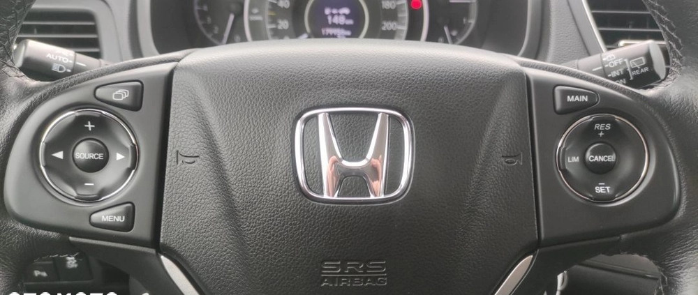 Honda CR-V cena 74500 przebieg: 179956, rok produkcji 2016 z Reszel małe 742